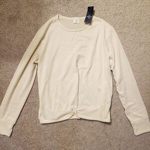 Abercrombie White Twist Front Top XL 15/16